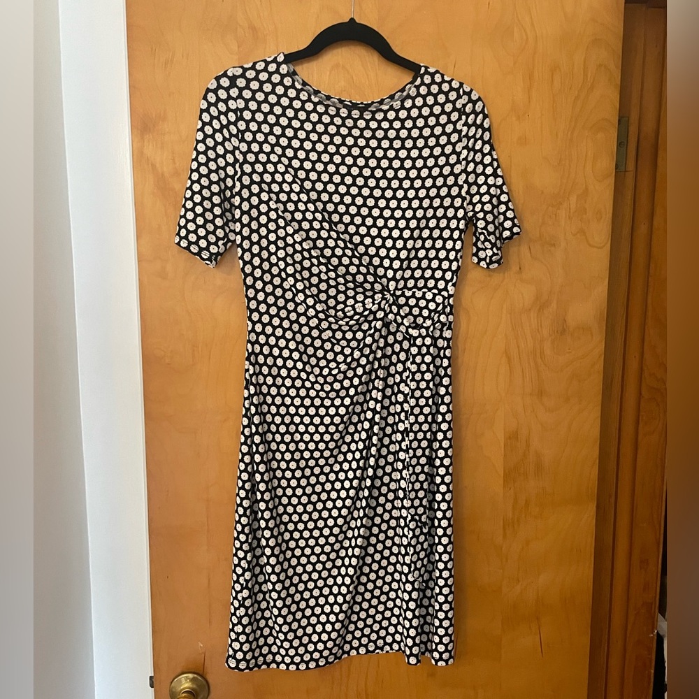 Black and white floral dress